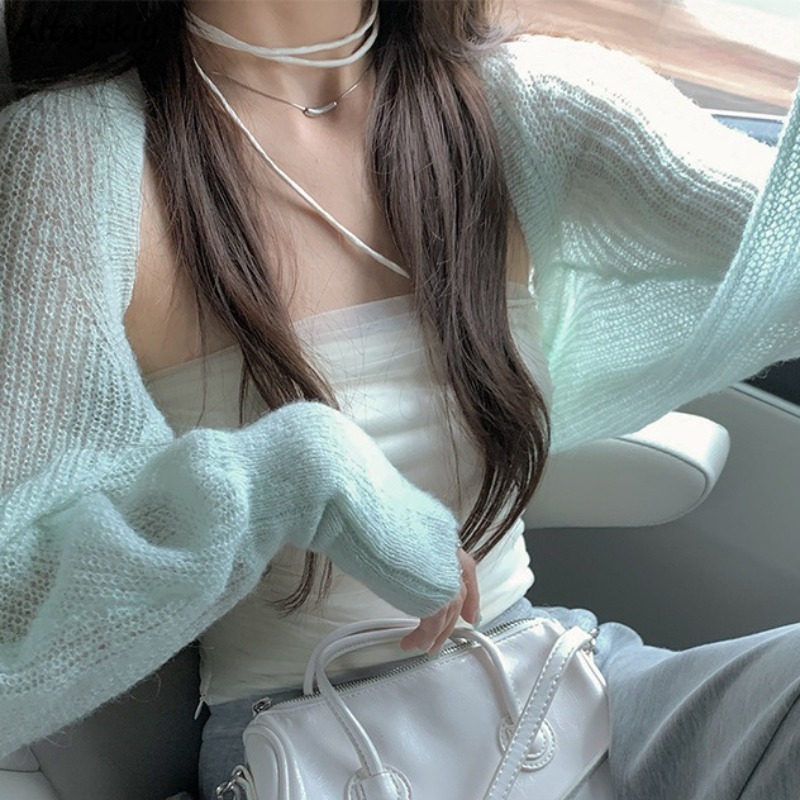 Street Fashion Korean Girl - Koreanische Art Strickjacken für Frauen schicke