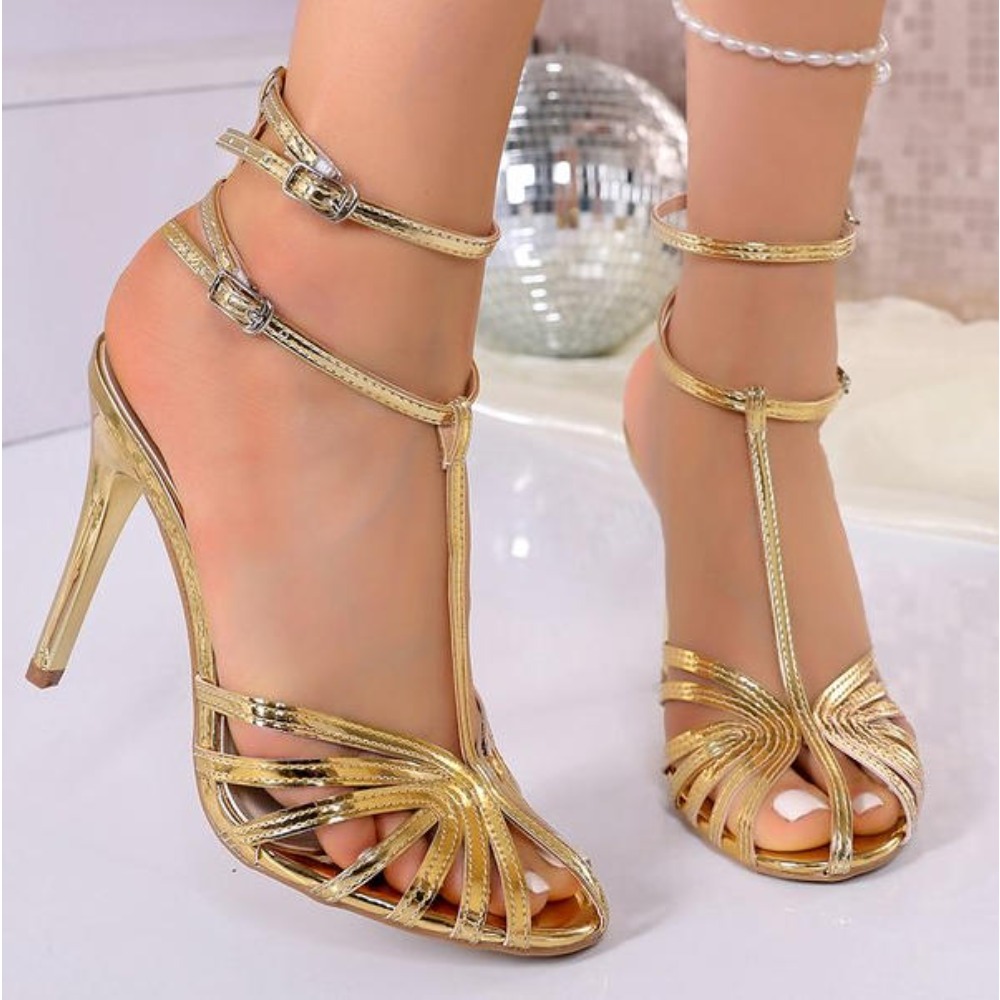 Street Fashion Rome 2026 - 2026 Modische T-Riemen-Käfig-Sandalen – Neueste sexy
