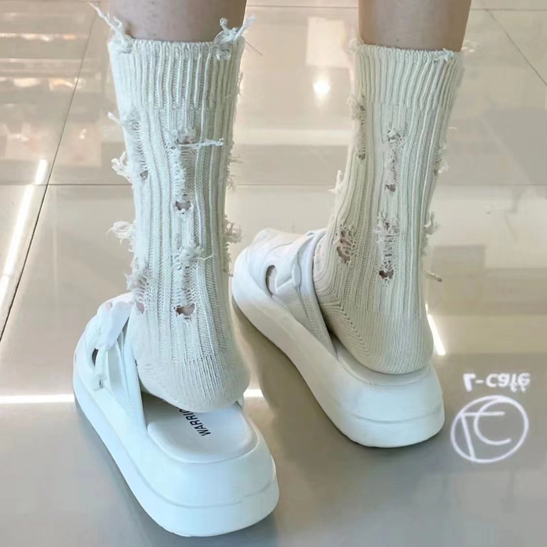 Street Fashion Korean Girl - Damen Sommer Frühling Baumwollsocken Largos Mafalda