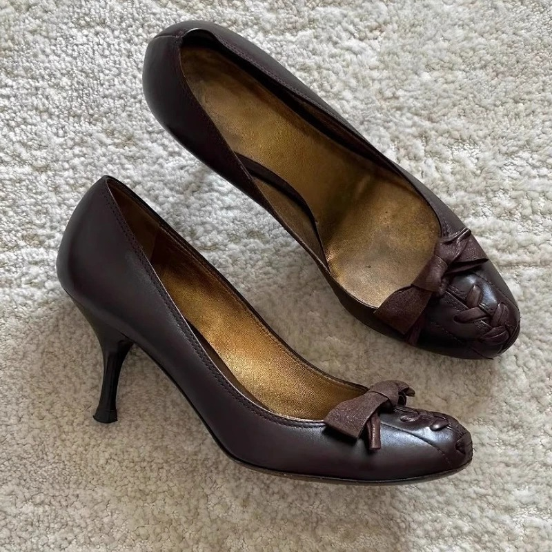 Street Fashion Brands - Mode Designer Frauen Pumpen Retro Runde