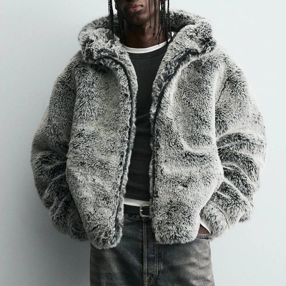Street Fashion Taiwan - Winter Neue Kunstfell Langarm-Jacke Amerikanischer Retro-Mode-Trend