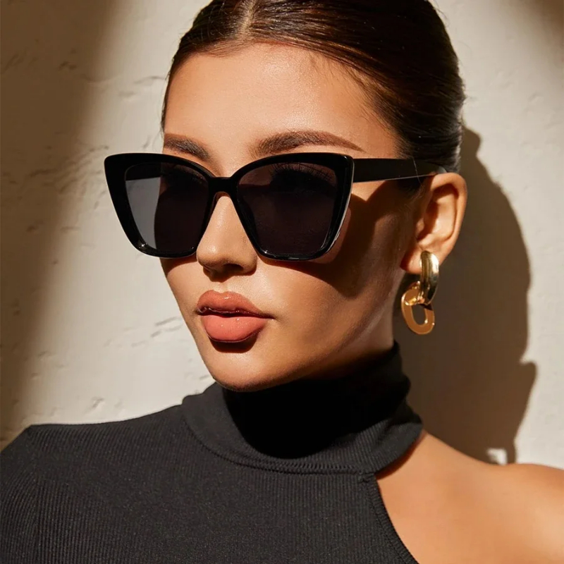 Street Fashion Shoot - INS Katzenaugen-Sonnenbrille UV400-Schutz Retro Leoparden-Design für
