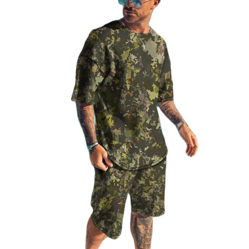 Camo Pattern Set - Sommer Neue männer Trainingsanzüge 3D Gedruckt
