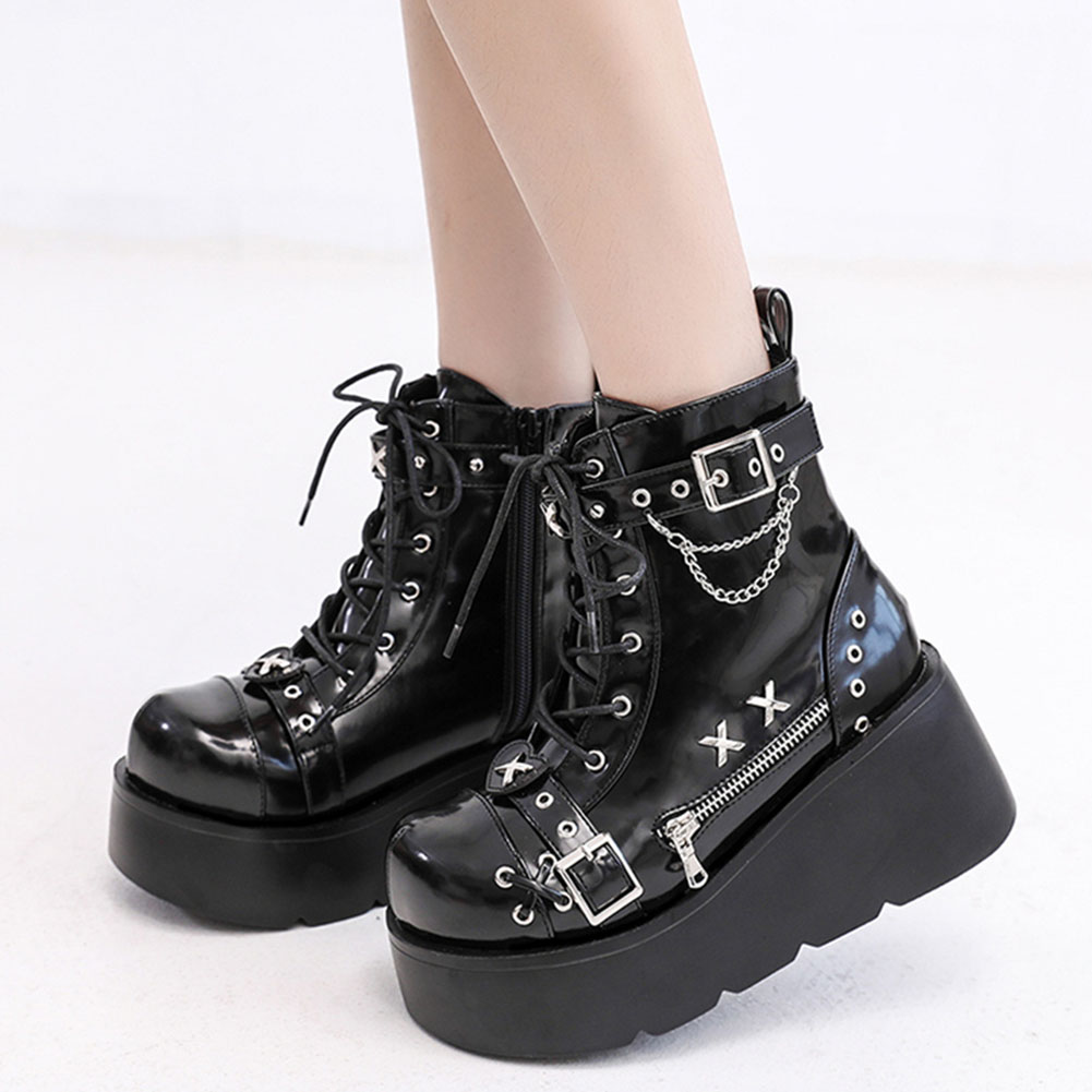 Street Fashion Brands - Marke Neue Damen Goth Plattform Stiefeletten