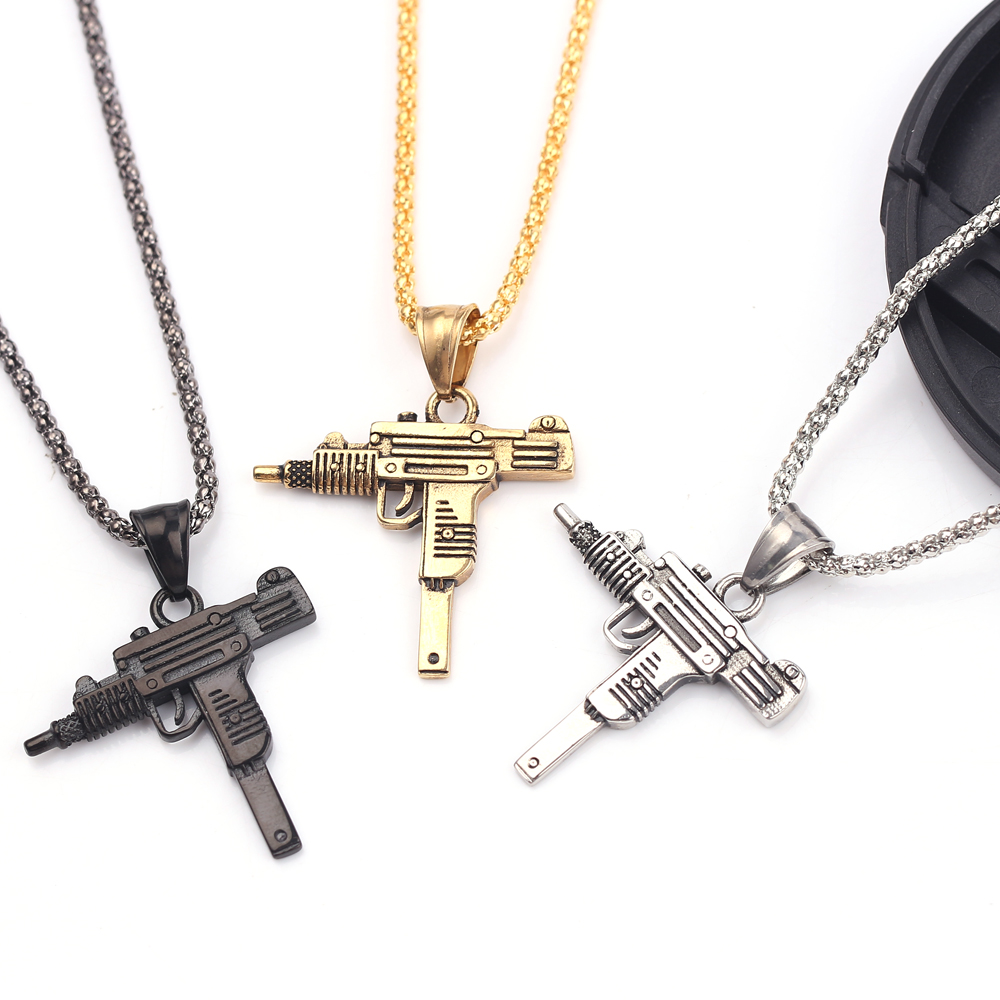 Punk Uzi Pistolen-Maschinengew – Street Fashion Jewelry Bewertung und Preis