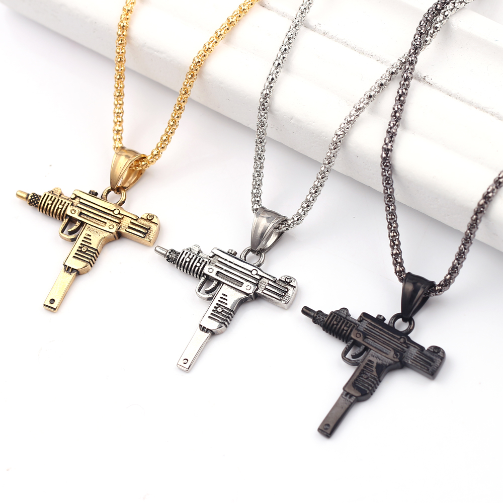 Punk Uzi Pistolen-Maschinengew – Street Fashion Jewelry Bewertung und Preis