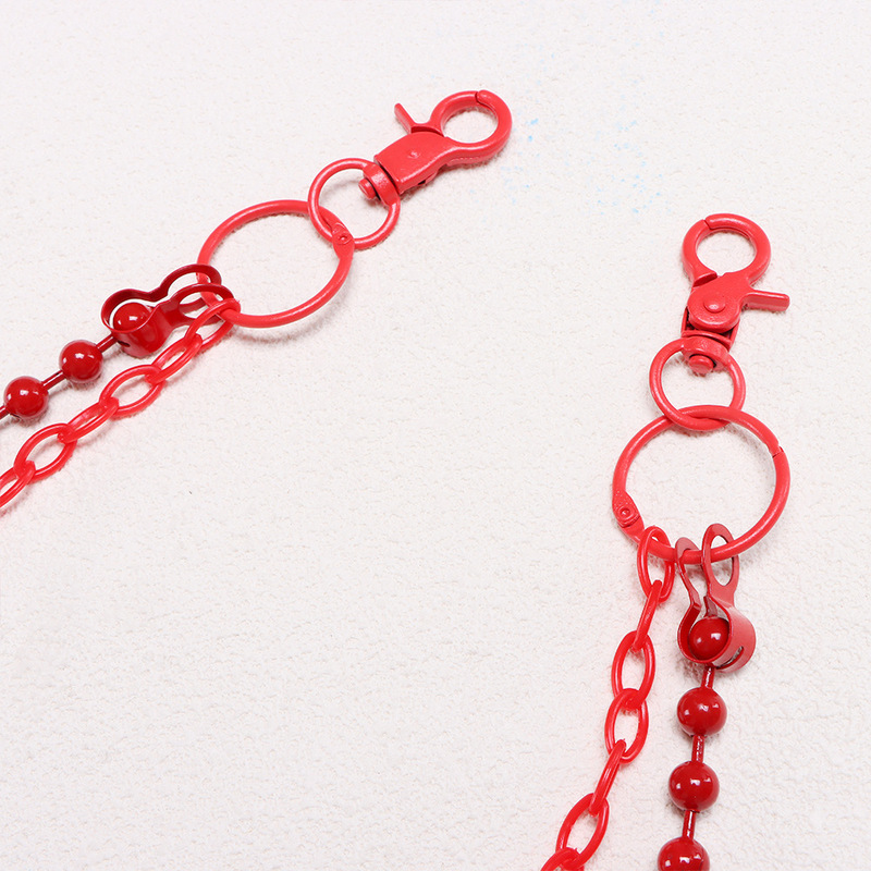 Leuchtend Rote Perlenbesetzte  – Street Fashion Jewelry Bewertung und Preis