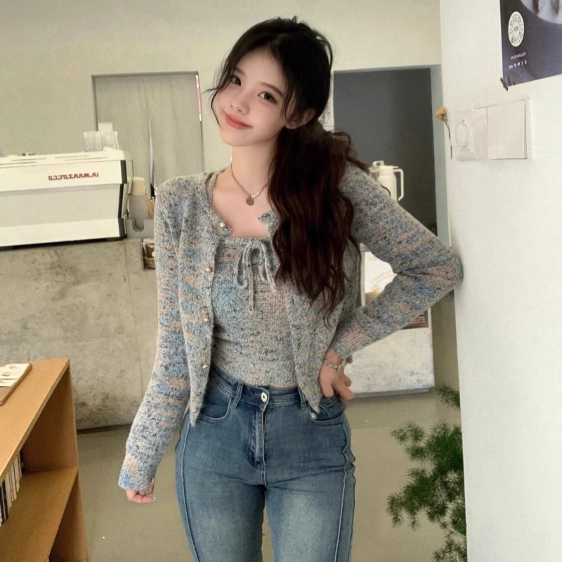 Gestrickte Sets Frauen Herbst  – Street Fashion Korean Girl Bewertung und Preis