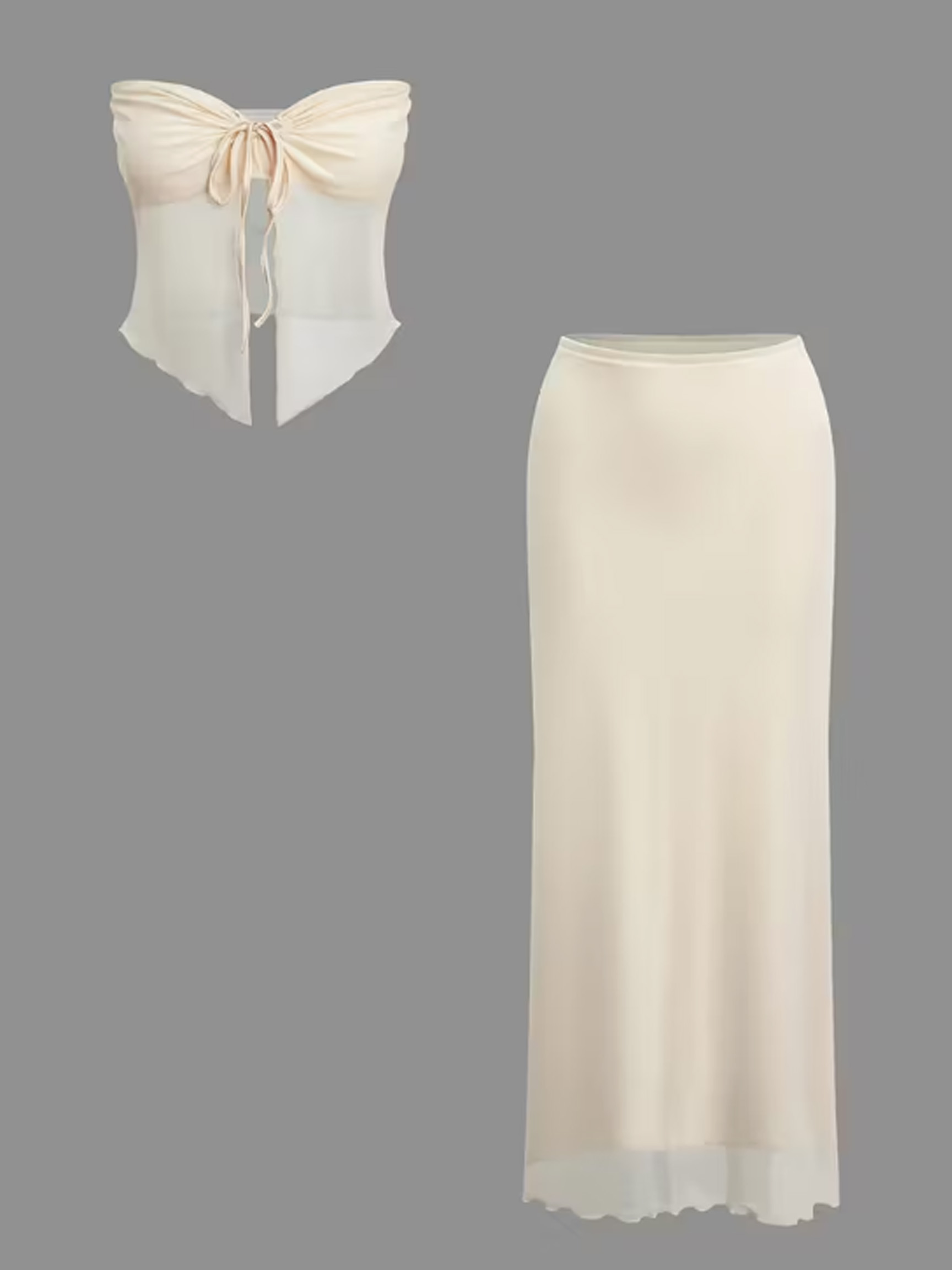 Elegantes Damen-Set mit geraff – Mesh Top Layering Bewertung und Preis