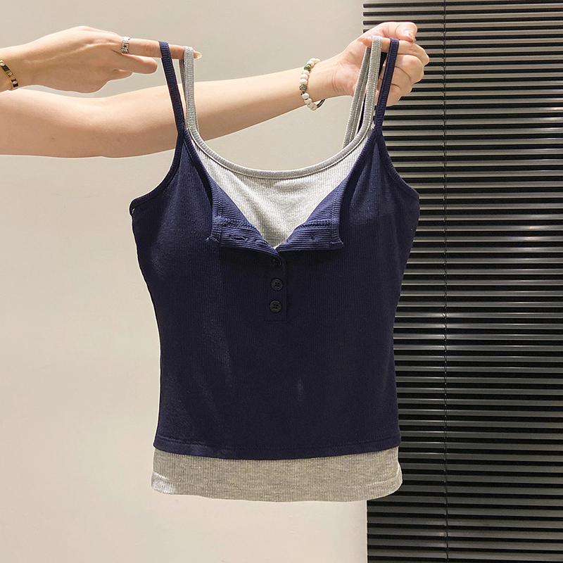 Mode Gefälschte Zwei Stück Lei – Street Fashion Korean Girl Bewertung und Preis