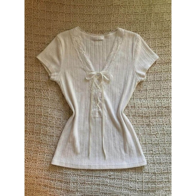 Modisches Kurzarm-T-Shirt für  – Street Fashion Korean Girl Bewertung und Preis