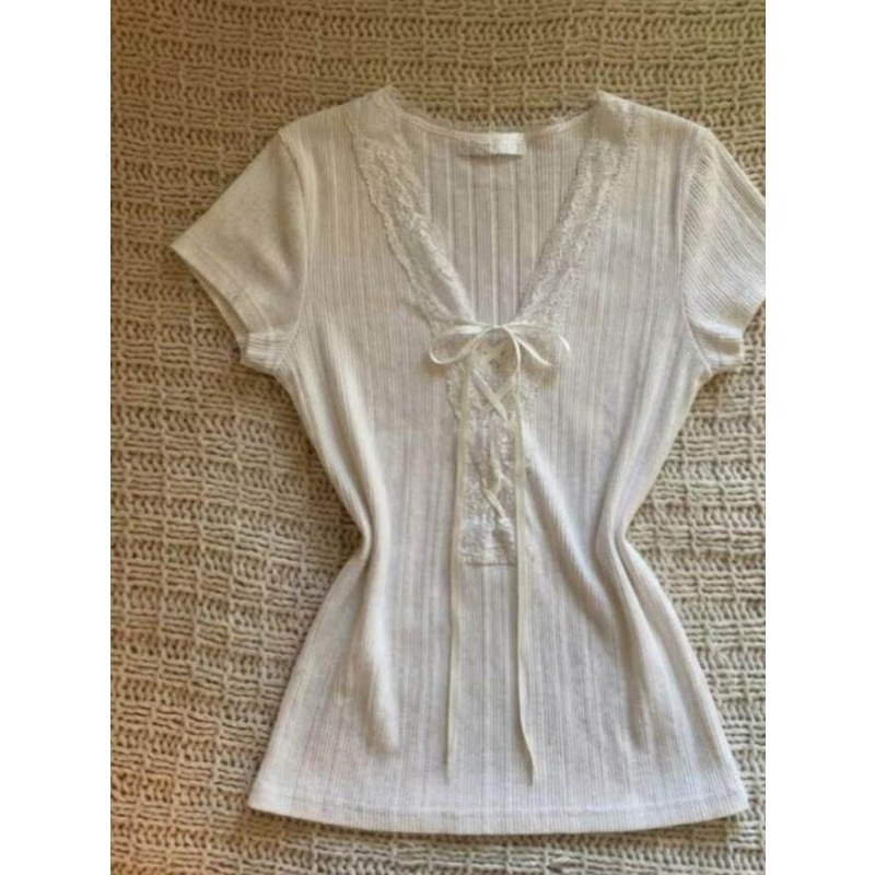 Modisches Kurzarm-T-Shirt für  – Street Fashion Korean Girl Bewertung und Preis