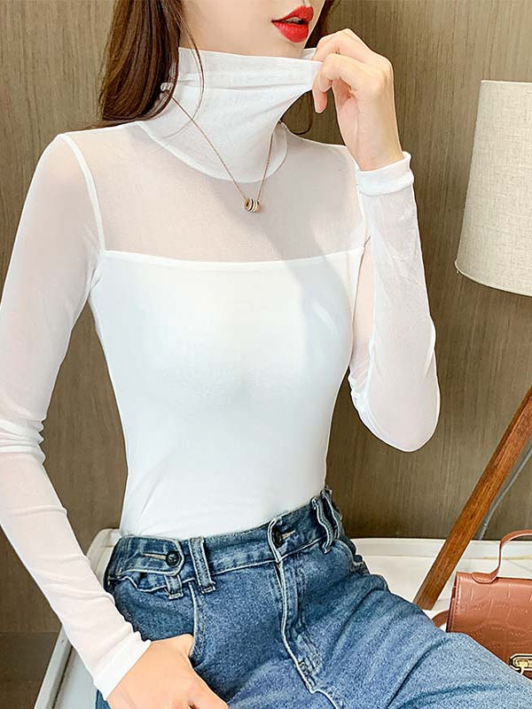 Frühling 2025 Damen Elastische – Mesh Top Layering Bewertung und Preis