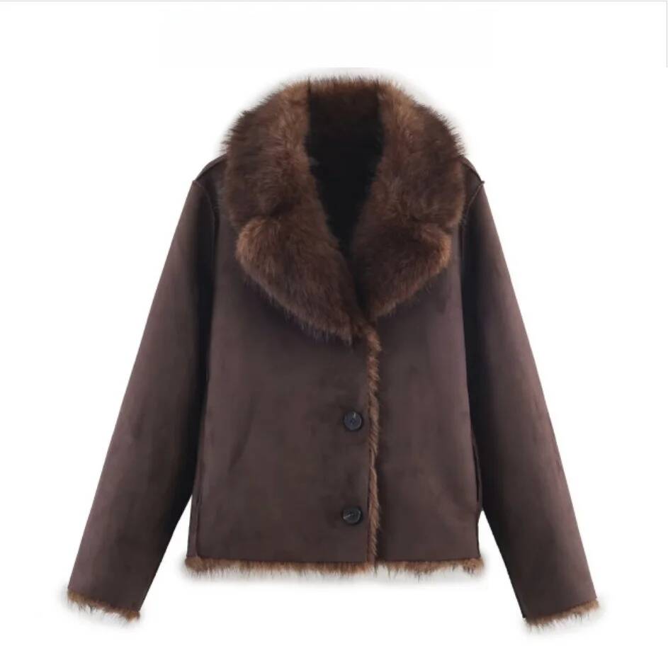 Doppelseitige Jacke mit Kunstf – Street Fashion Taiwan Bewertung und Preis