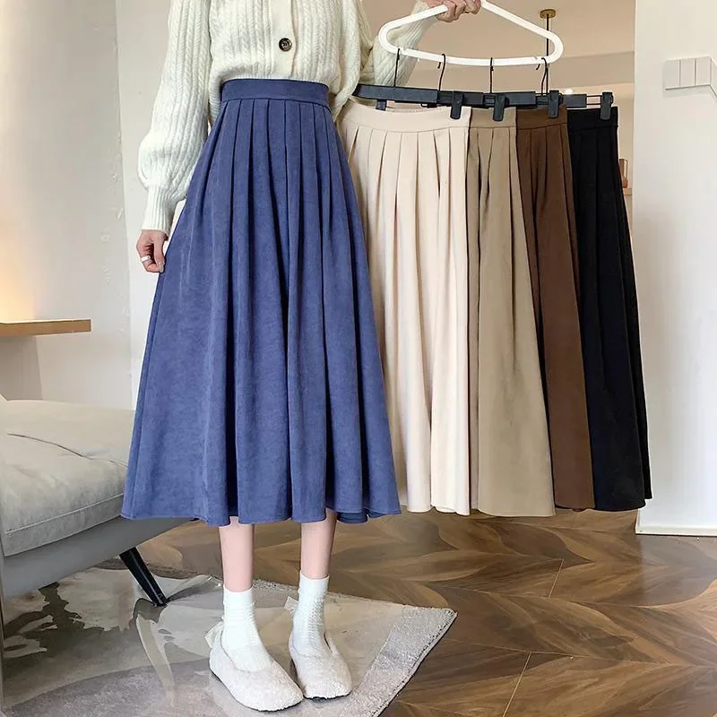 Damen Vintage Falten rock hohe – Street Fashion Korean Girl Bewertung und Preis