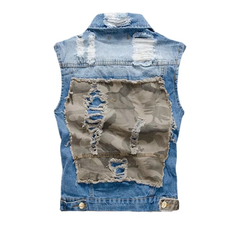Männer Slim Denim Westen Jacke – Street Fashion Style Male Bewertung und Preis