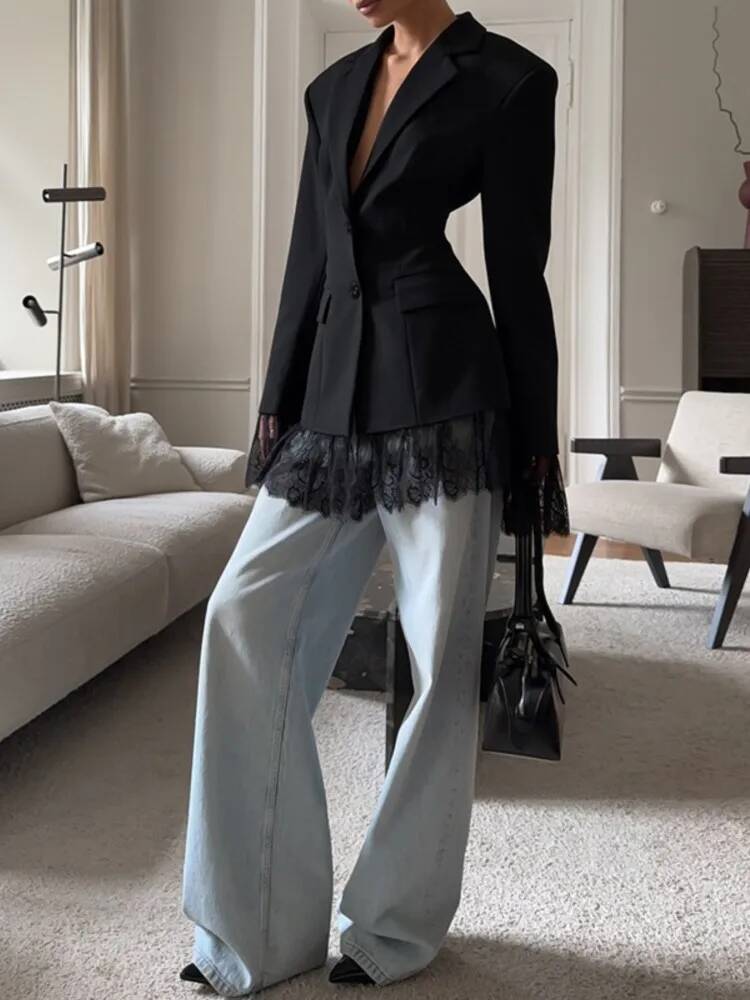 Elegante Spitze Blazer Mantel  – Street Fashion Taiwan Bewertung und Preis