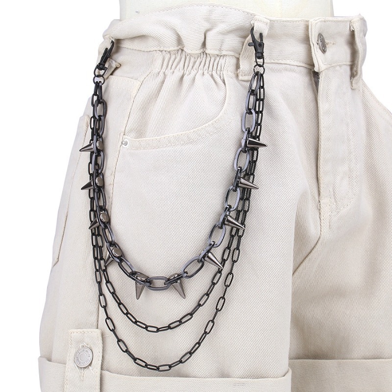 Hip Hop Punk Rock Metall Hosen – Street Fashion Jewelry Bewertung und Preis