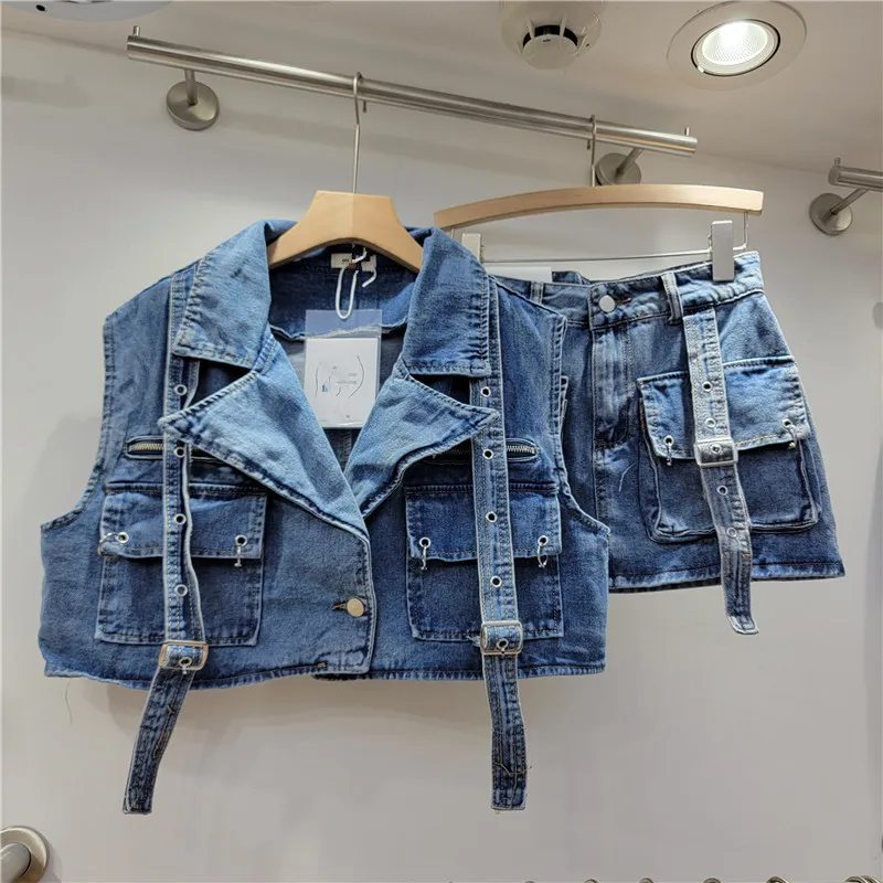 Mode Denim Damen Set ärmellose – Street Fashion Vest Bewertung und Preis