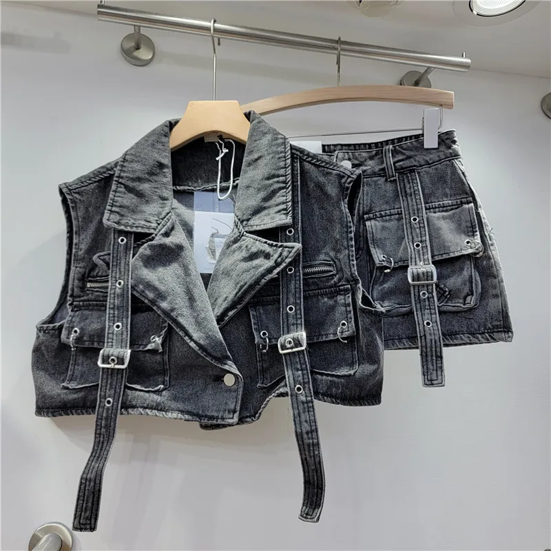 Mode Denim Damen Set ärmellose – Street Fashion Vest Bewertung und Preis