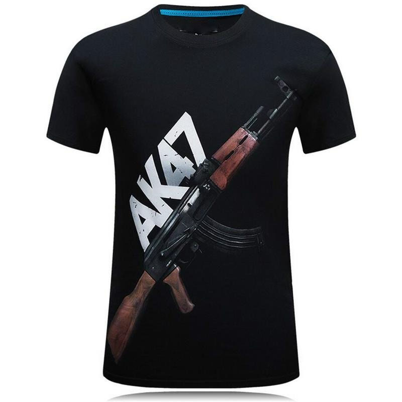 Tough Guy Stil 3D Druck T-shir – Street Fashion For Short Guys Bewertung und Preis