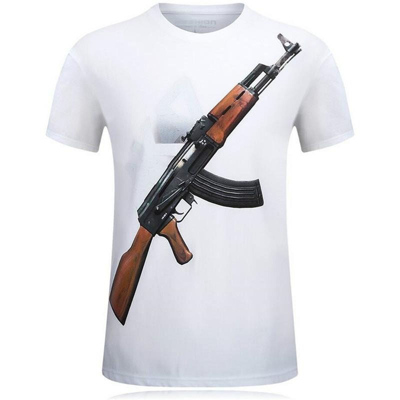 Tough Guy Stil 3D Druck T-shir – Street Fashion For Short Guys Bewertung und Preis