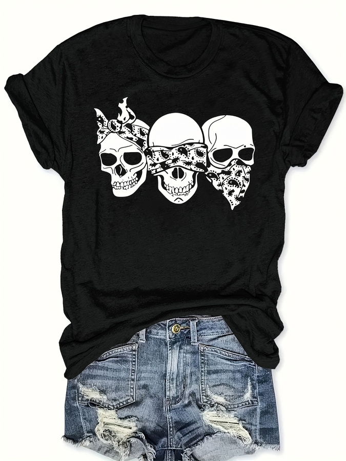 Happy Cartoon Skull T-Shirt, l – Street Fashion Style Male Bewertung und Preis