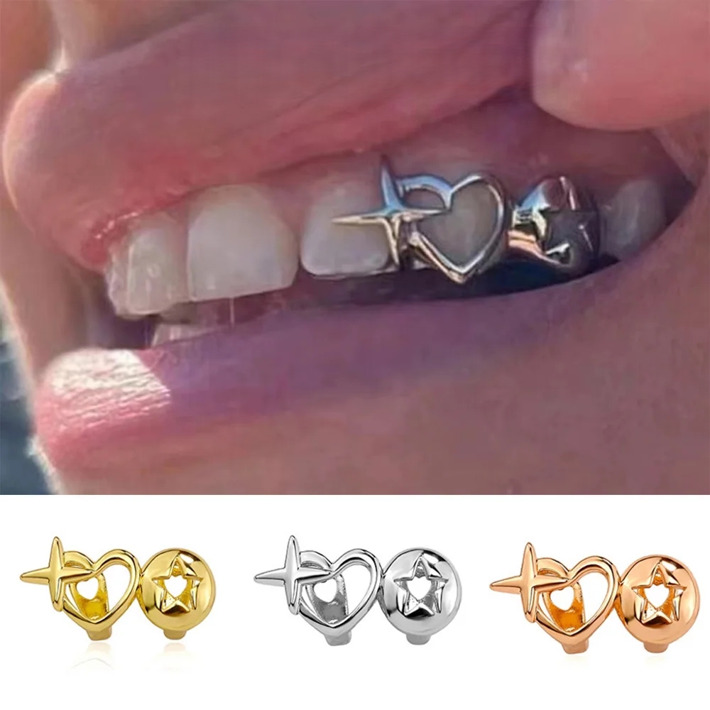 Punk Hip Hop Hohl Herz Zähne K – Street Fashion Jewelry Bewertung und Preis