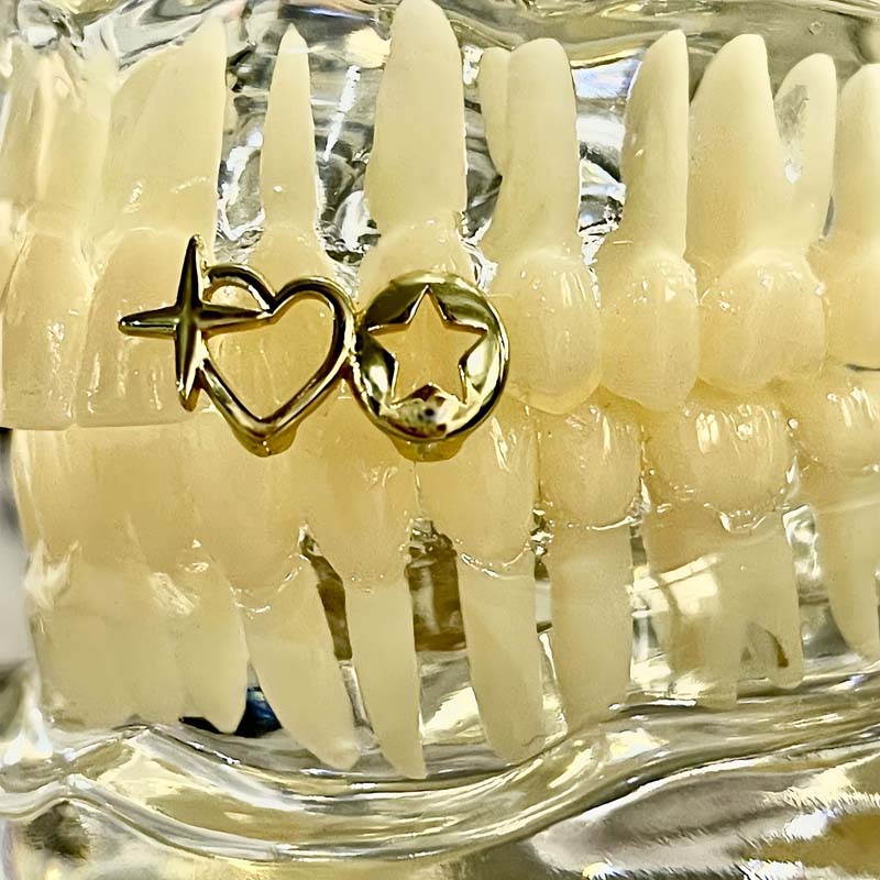 Punk Hip Hop Hohl Herz Zähne K – Street Fashion Jewelry Bewertung und Preis