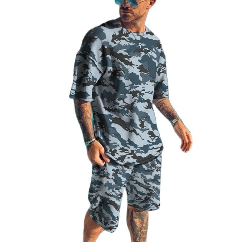 Sommer Neue männer Trainingsan – Camo Pattern Set Bewertung und Preis